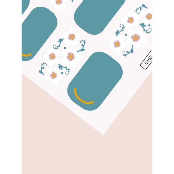 Floral Blue Nail Wrap - Picture 3 of 5